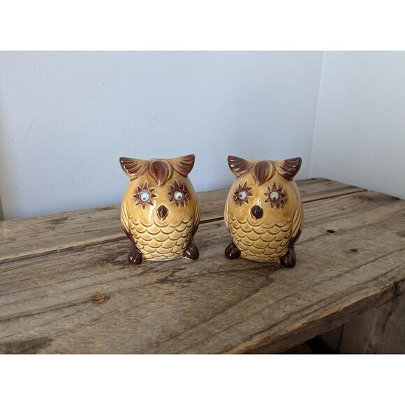 3/25$ Googly eyes Owls salt and pepper shakers, Made in Japan - Picture 1 of 8